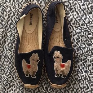 Soludos navy blue slip on *worn once